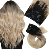 Clip in Hair Extensions Real Natural Hair Remy Straight Set 5&7 Pcs