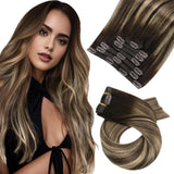 Clip in Hair Extensions Real Natural Hair Remy Straight Set 5&7 Pcs