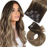 Clip in Hair Extensions Real Natural Hair Remy Straight Set 5&7 Pcs