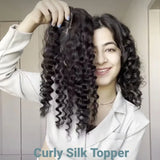 Clip-in Curly hair topper