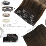 Clip in Hair Extensions Real Natural Hair Remy Straight Set 5&7 Pcs