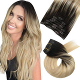 Clip in Hair Extensions Real Natural Hair Remy Straight Set 5&7 Pcs