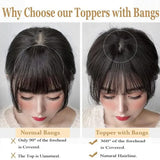 Hair topper with air bangs