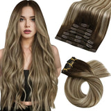 Clip in Hair Extensions Real Natural Hair Remy Straight Set 5&7 Pcs